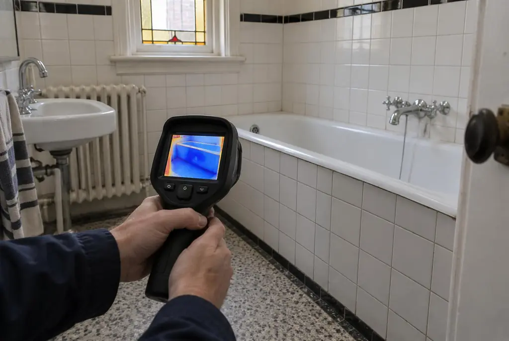 Lekdetectie Alblasserdam – onderzoek in een badkamer van een oudere woning