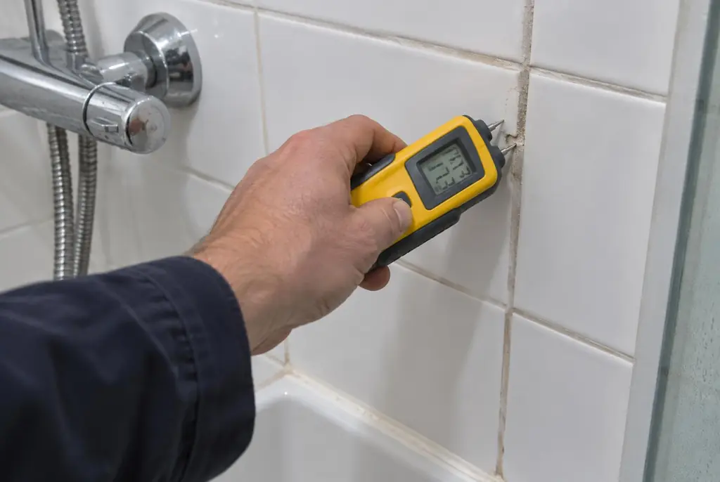 Lekdetectie Alblasserdam – vochtmeter op badkamertegels bij de douche